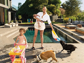 Chrissy Teigen her kids and dogs in adorable shots for Vogue; speaks on Kanye, Getting blocked by Trump, and actually Caring about fan Comments