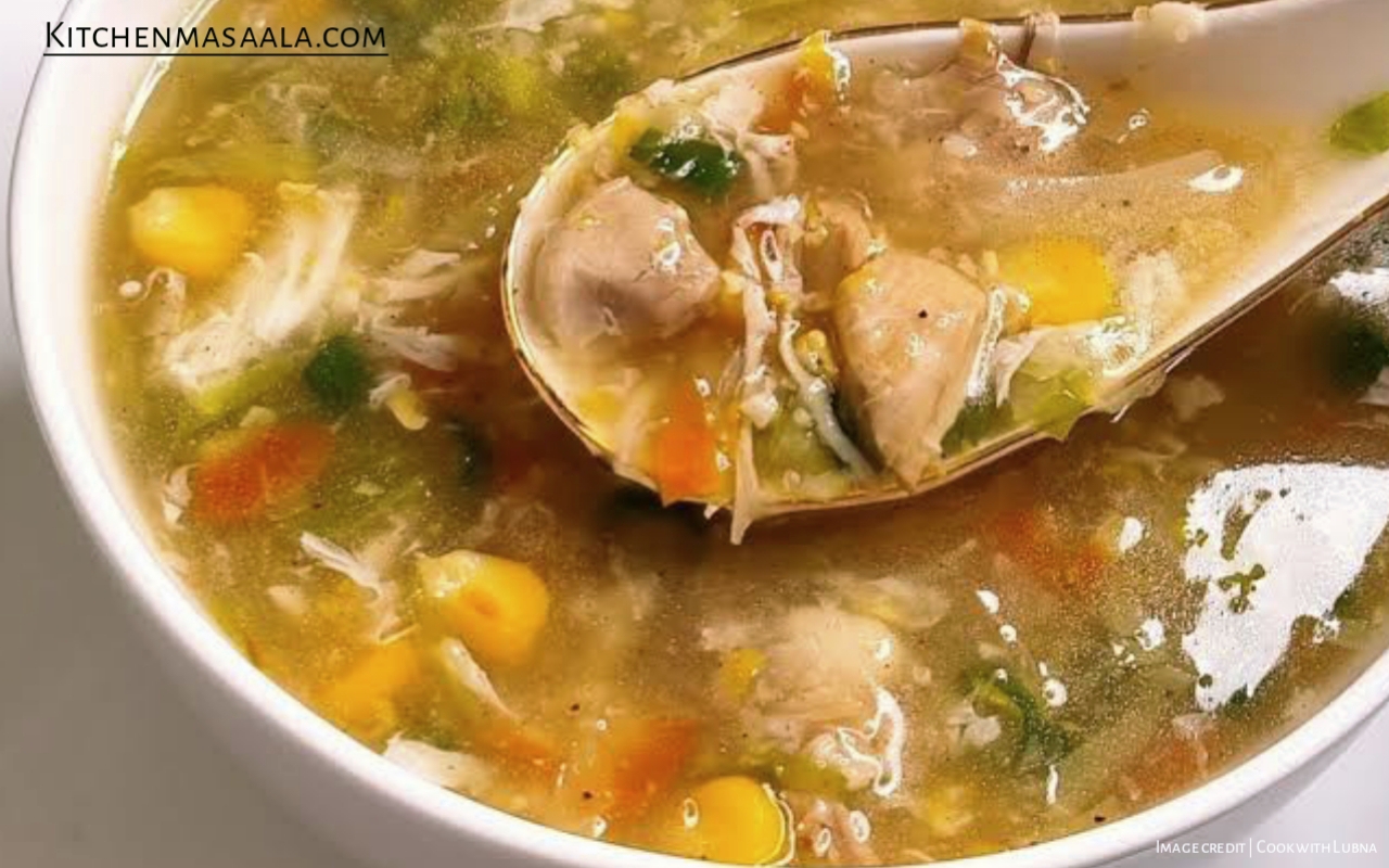 ठंड के मौसम में खांसी होगी ना जुकाम बढ़ेगी इम्यूनिटी मिलेगा आराम-चिकन सूप रेसिपी || chicken soup recipe in Hindi, chicken soup image, चिकन सूप फोटो, Kitchenmasaala