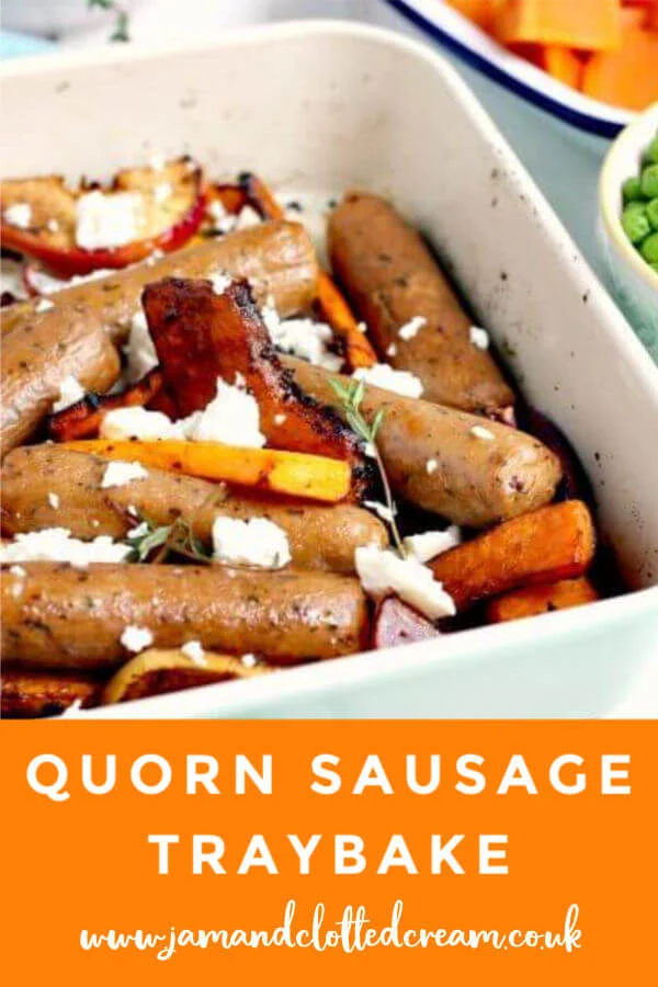 Quorn Sausage Traybake #quornsausage #quorn #vegetarian #traybake #easymeals