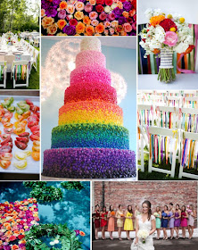 Rainbow Wedding Cake Decorations