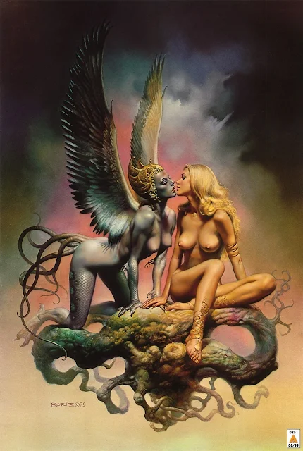 Boris Vallejo - Arpía besa a una mujer (1979)