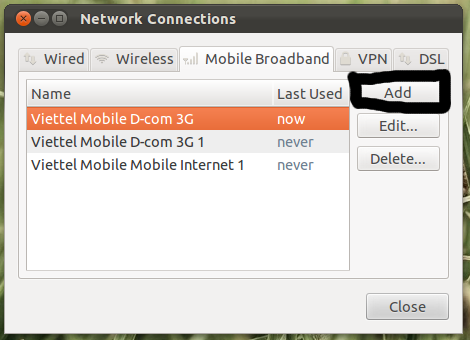 Huong dan cài đặt Viettel Dcom 3G cho Ubuntu