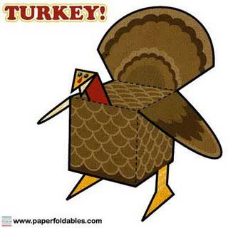 Thanksgiving Turkey Papercraft