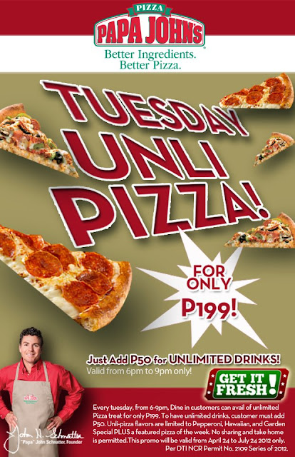 Manila Life: Unli Pizza at Papa John's!