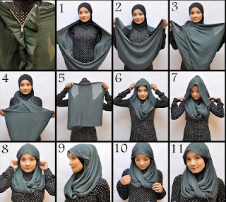 Foto Cara Memakai Hijab Modern