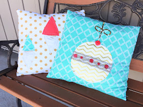 Christmas Ornament Envelope Pillow Tutorial