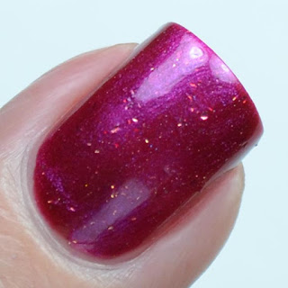 red shimmer nail polish