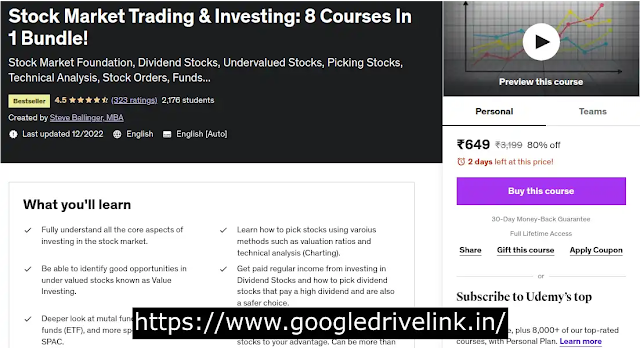 Stock Market Trading & Investing: 8 Courses In 1 Bundle! - Google drive link