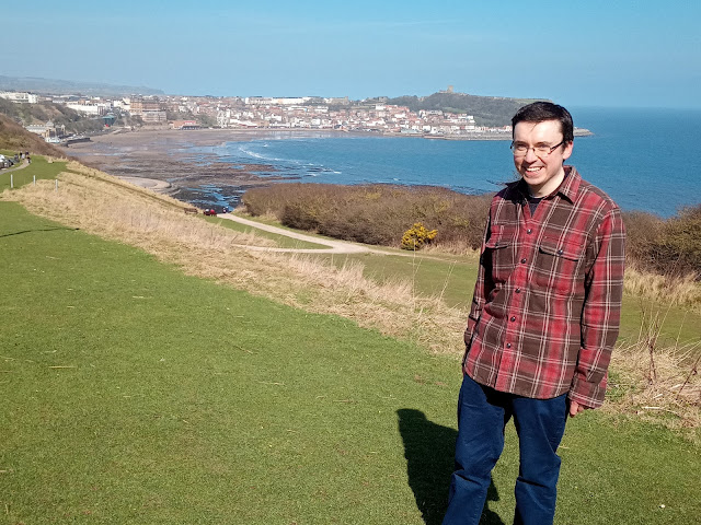 Martyn Greenwood with Scarborough South Bay behind him.