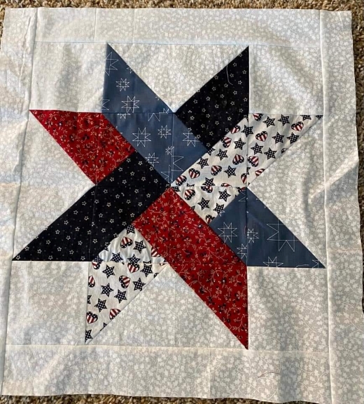 Woven Star Block by Barbara Frazier Fairchild Reberg, The pattern Designed by Wendy Russell of Patchwork Square