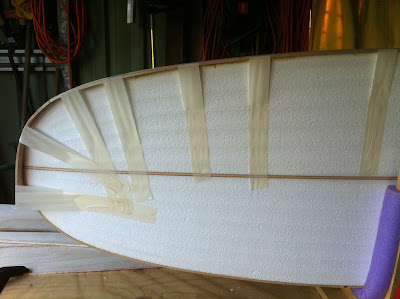 wood surfboard