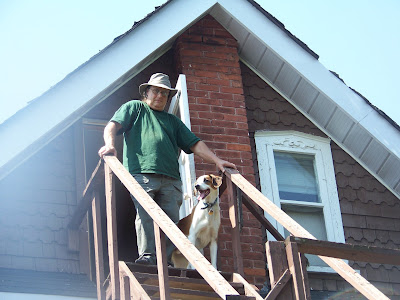 He and me on the fire escape