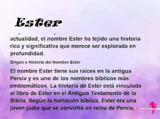 significado del nombre Ester