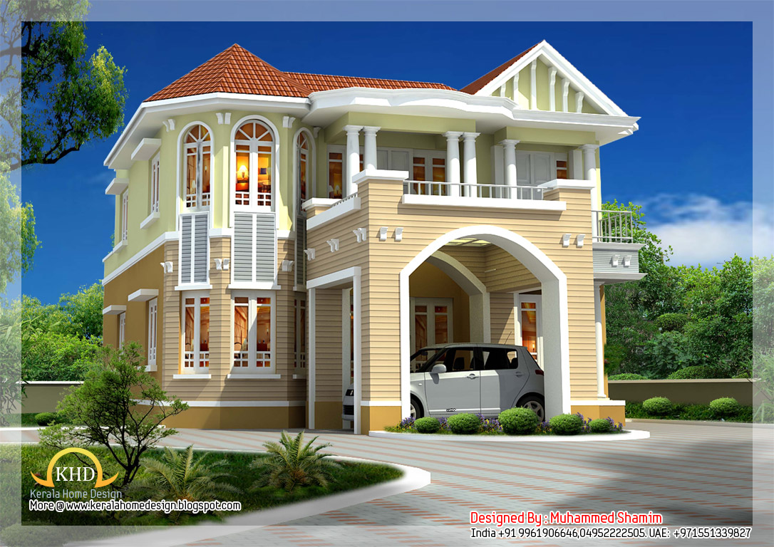  Beautiful  House  Elevation 2590 Sq Ft Indian Home  Decor