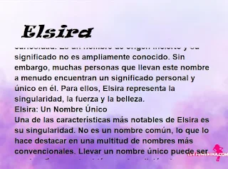 significado del nombre Elsira