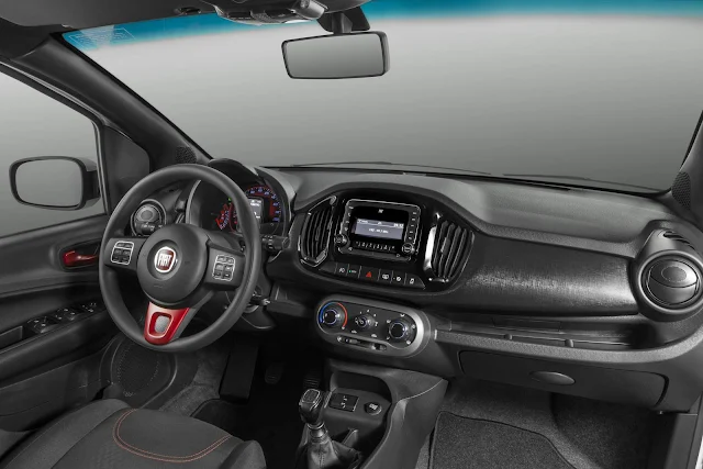 Novo Fiat Uno 2017 Way - interior