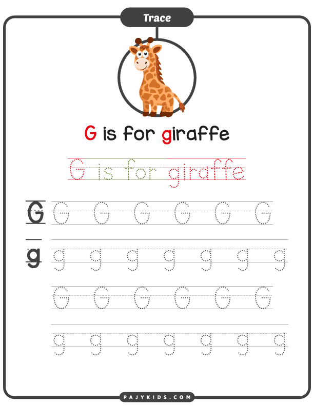 تعليم الحروف الانجليزية للاطفال والمبتدئين - حرف G