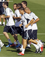 Cristiano Ronaldo's first training with Real Madrid Photos