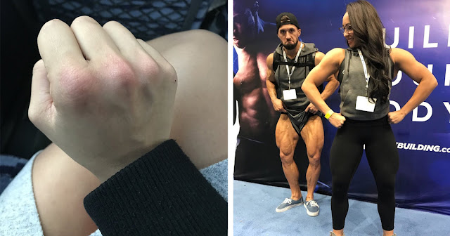 FEMALE POWERLIFTER WENT VIRAL AFTER PUNCHING OUT A MAN WHO SEXUALLY HARASSED HER 