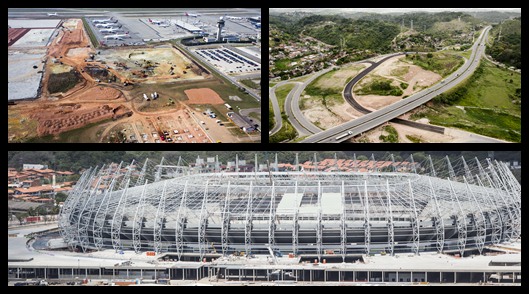 Veja como estão as obras para a Copa de 2014 no Brasil