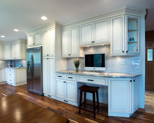 assembled kitchen cupboards