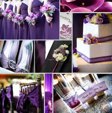 wedding shower decorations purple