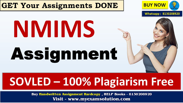 Solved NMIMS Assignments for June 2024