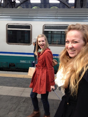 Getting off the train at Milan - Stazione Centrale