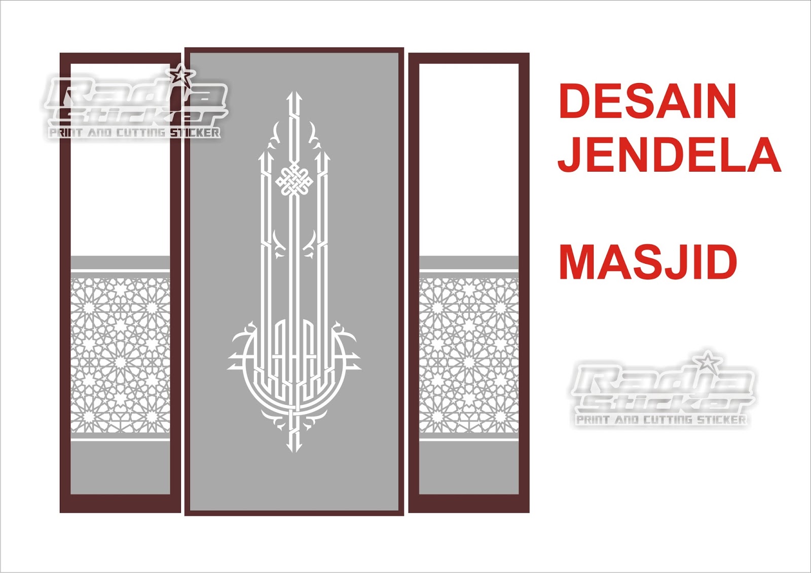 Desain Sandblast Kaca Masjid  Sandblast Jasa Desain 
