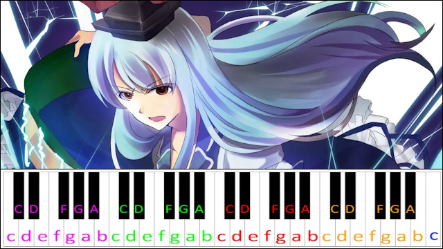 Plain Asia by ZUN - IN Keine's Theme (Touhou) Piano / Keyboard Easy Letter Notes for Beginners