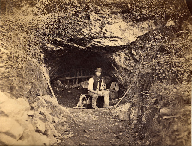 Entrance to Kent's Cavern. 1890. Photograph by William Whitaker.