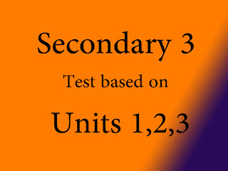 اختبار للوحدات 1-2-3 للصف الثالث الثانوي وورد منسق Sec 3 Test based on units 1-2-3