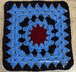 Sweet Nothings Crochet free crochet pattern blog, free crochet pattern for a granny square, photo of the granny square,