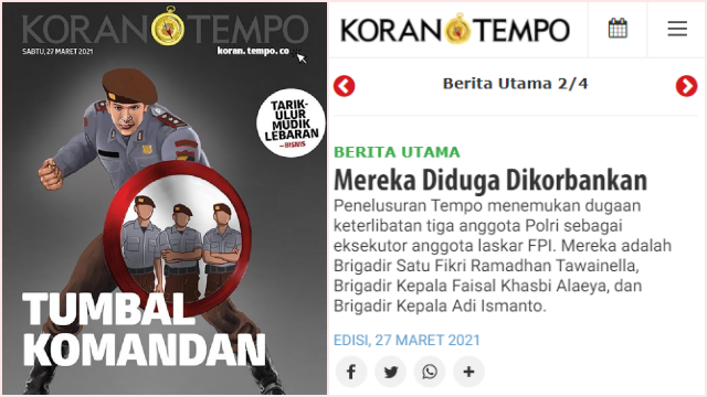 TUMBAL KOMANDAN: Mereka Diduga Dikorbankan, Sebagai Tumbal Tewasnya Anggota FPI