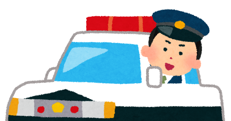 パトカーに乗る警察官のイラスト かわいいフリー素材集 いらすとや