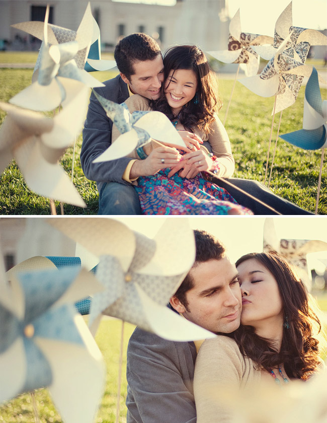 pinwheels engagement photos