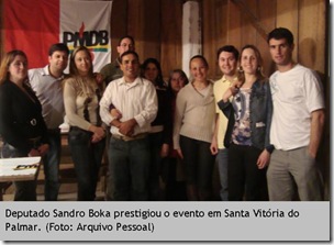 Deputado Sandro Boka prestigiou o evento em Santa Vitória do Palmar