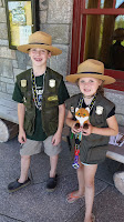 Our kids as Jr. Rangers at Acadia National Park