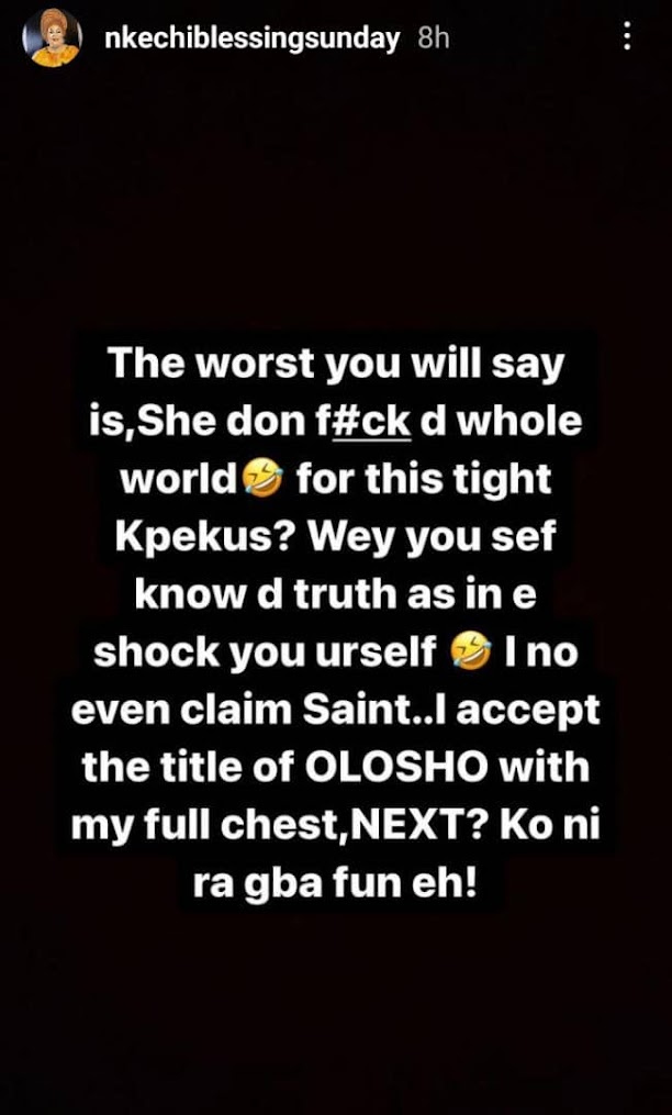 I dont even know his Occupation- Nkechi Blessing Continues to call out her Boyfriend on social media