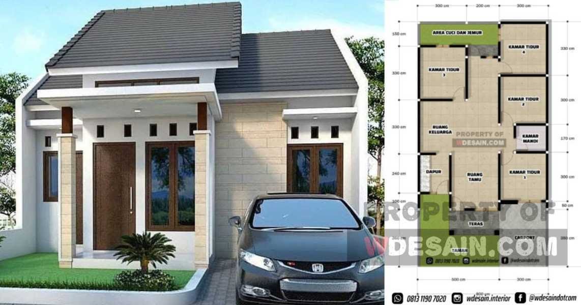  Desain  Rumah  8x15  4 Kamar 1 Lantai DESAIN  RUMAH  MINIMALIS 