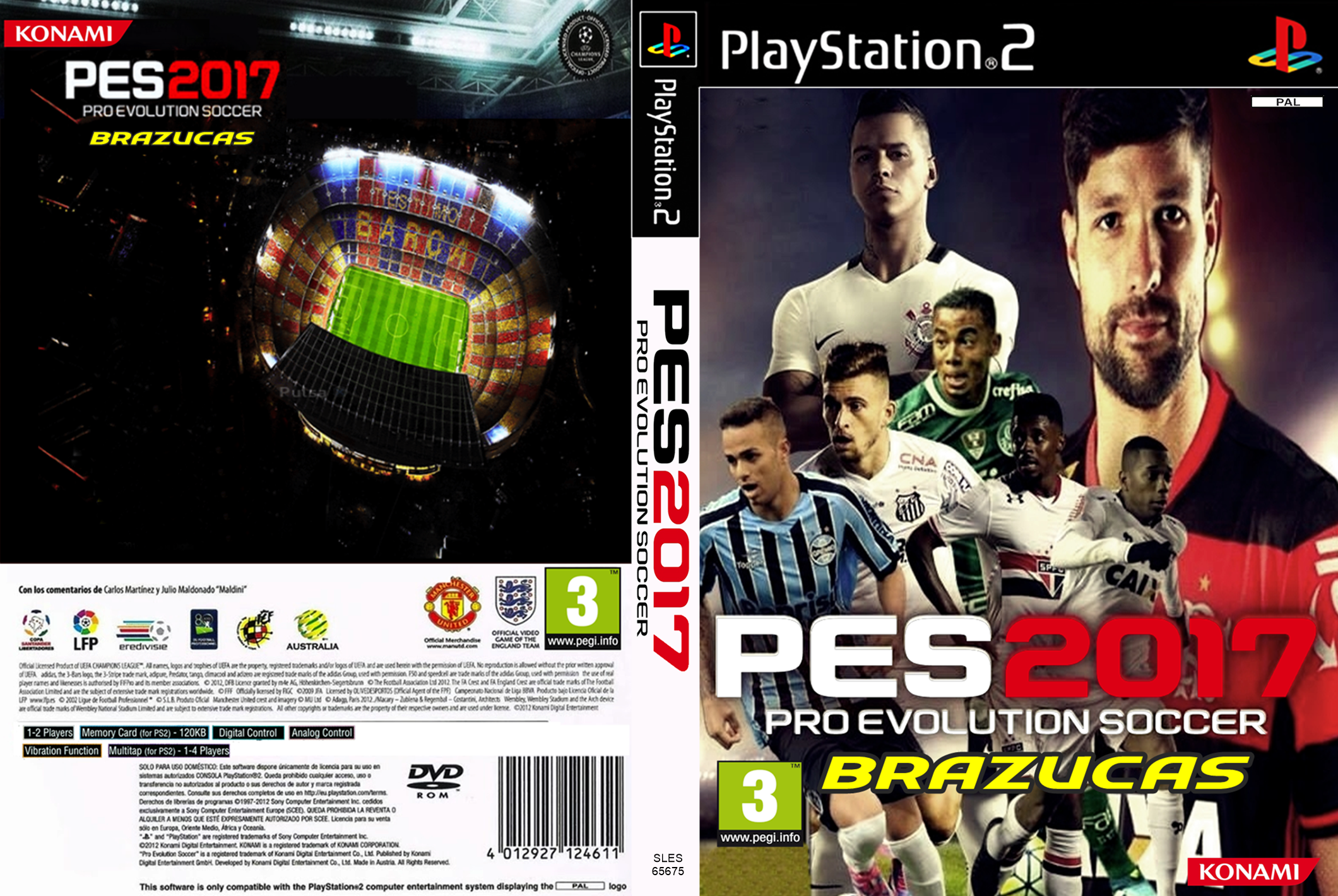 Revivendo a Nostalgia Do PS2: PES 2017 Brazucas ISO PS2