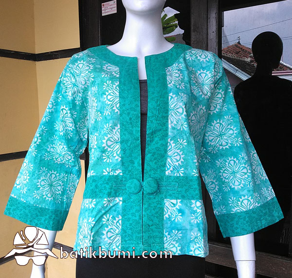 Blazer Batik Cap Smoke Clover Leaf Tosca