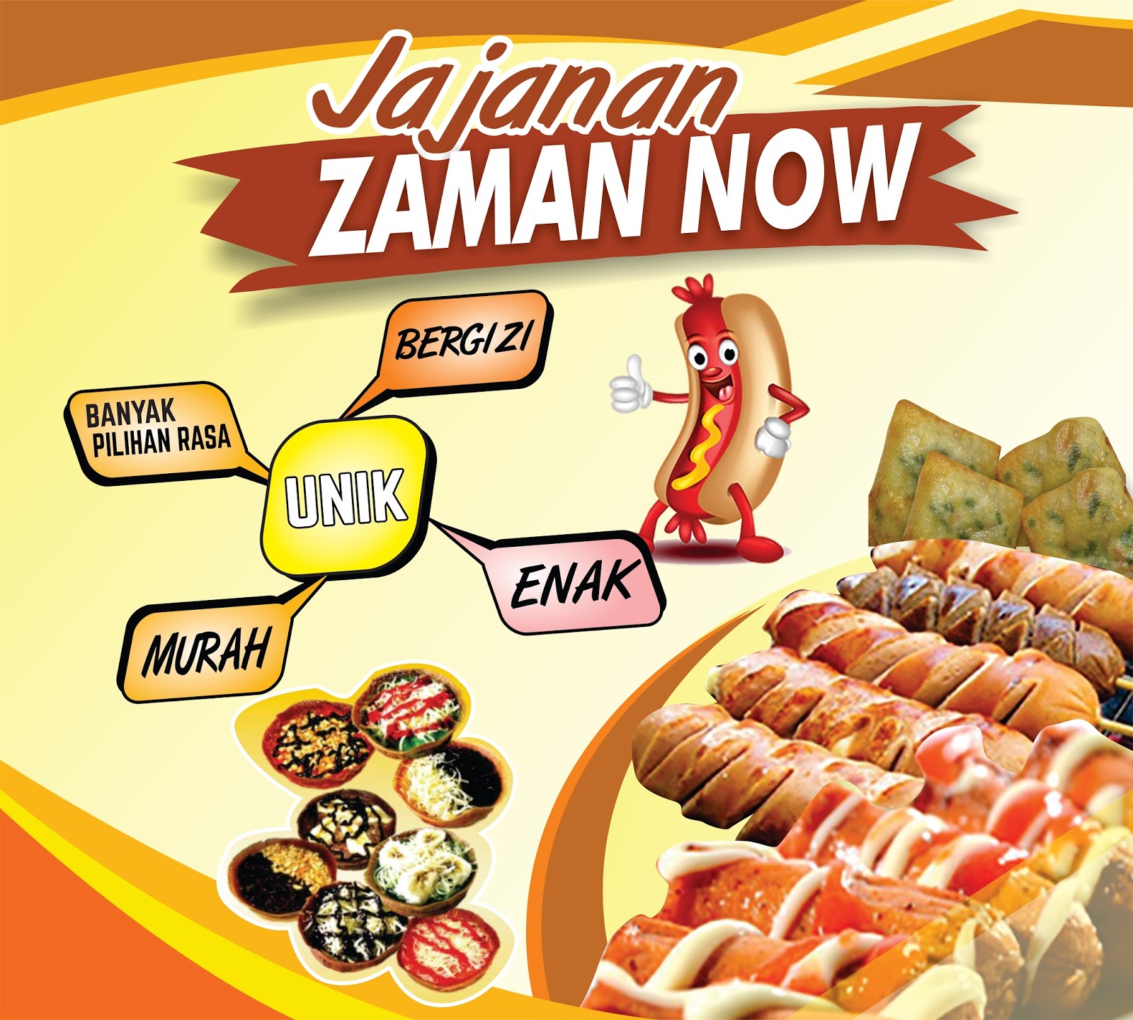 Desain Banner  Makanan  Unik 