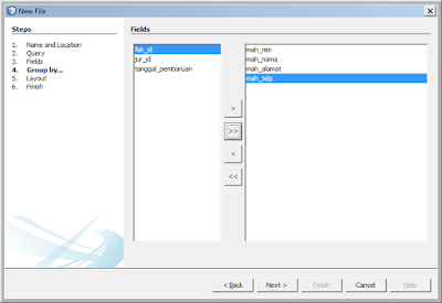 Kelas Informatika - Group By Database Report Wizard Java