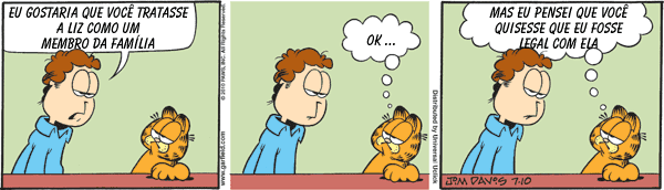 Tirinha Garfield