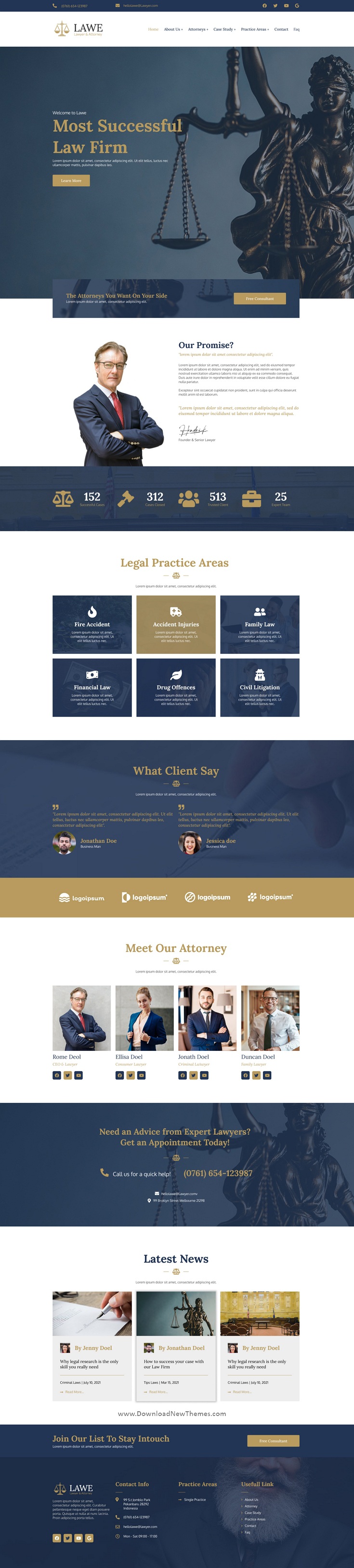 Lawyer and Attorney Figma Template