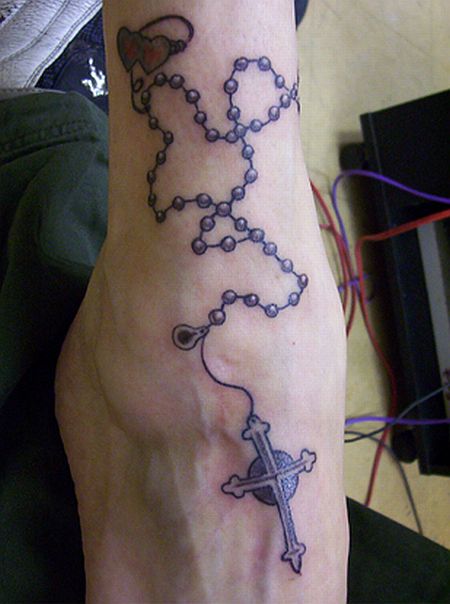 tattoos design for girl rosary