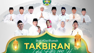 Jutaan Umat di 6 Negara   Bertakbir Online Bersama Pemprov Jatim