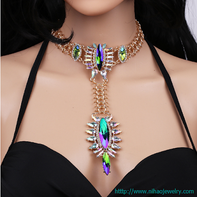 crystal choker pendant Necklaces statement necklace