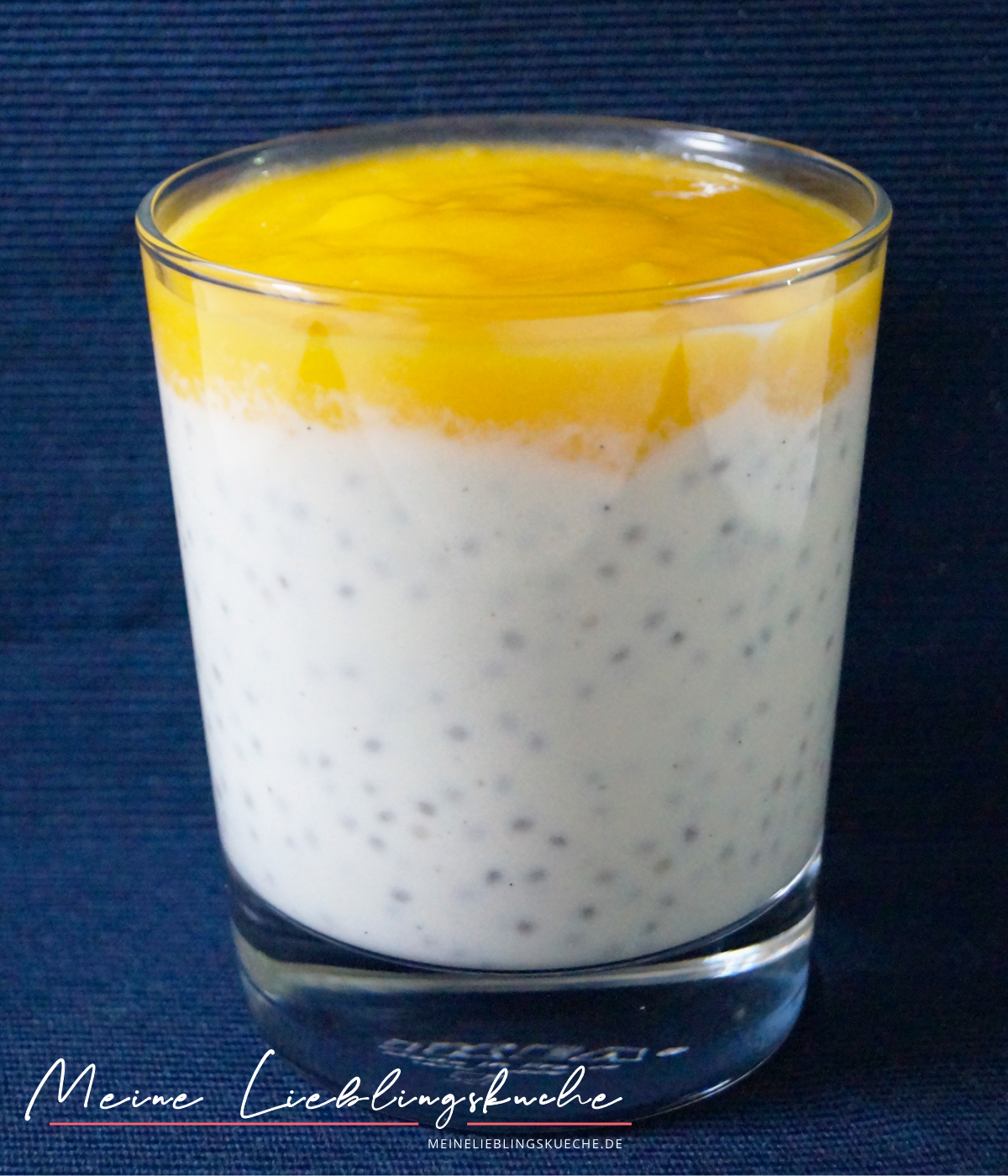 Vanille-Chia-Pudding mit Mango-Creme